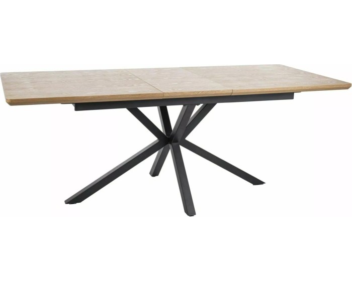 Rozkládací jídelní stůl Logan 160/200 cm dub přírodní/černý