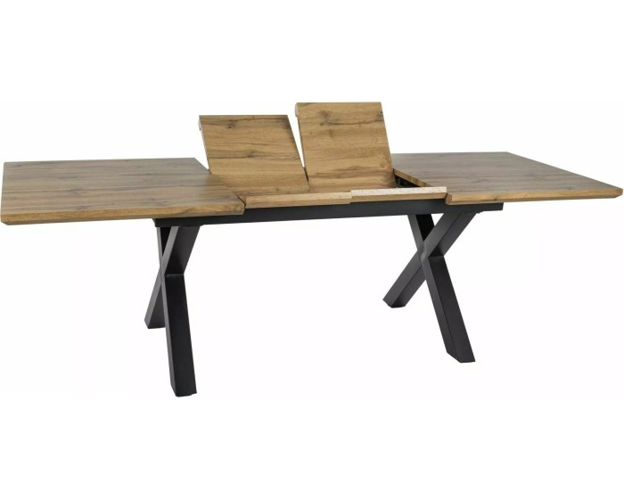 Jídelní rozkládací stůl Xaviero 160/240 cm dub artisan/černý