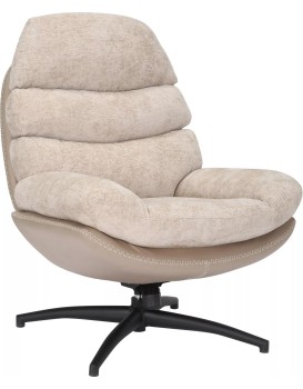 Otočné designové lounge křeslo GISELLE béžové