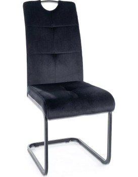 Čalouněná jídelní židle Axo Velvet černá