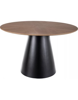 Kulatý jídelní stůl Angel 120 cm dub přírodní/černý