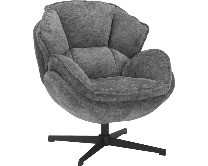 Otočné designové křeslo Betty šedé