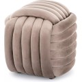 Taburet Bruni Velvet tmavě béžový