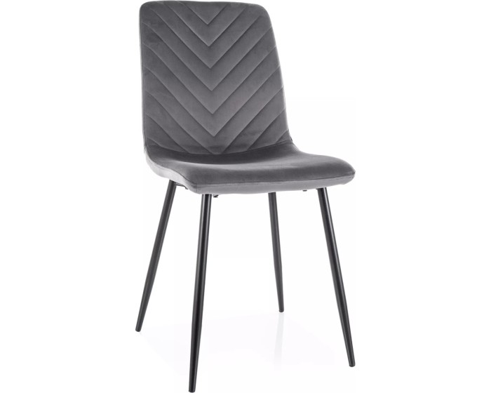 Čalouněná jídelní židle Daren Velvet šedá