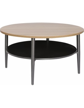 Konferenční stolek Ella 80 cm dubový/černý