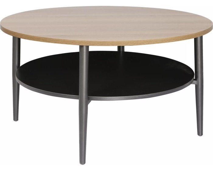Konferenční stolek Ella 80 cm dubový/černý