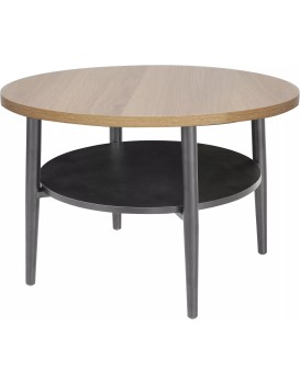 Konferenční stolek Ella 60 cm dubový/černý