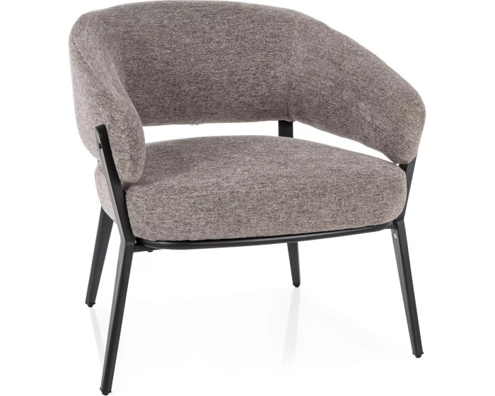 Designové křeslo Hilo šedé/černé