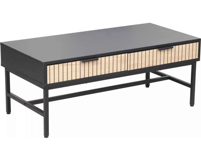 Konferenční stolek Mago 110 cm dub přírodní/černý mat