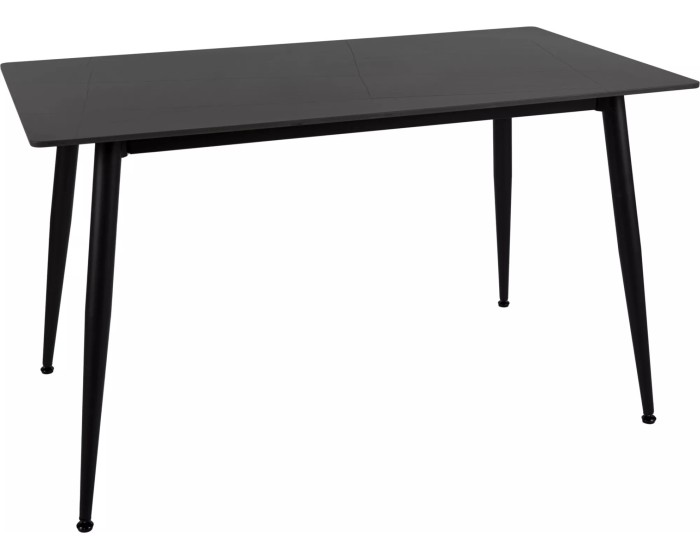 Jídelní stůl Rion 130 cm keramika černý mramor/černý