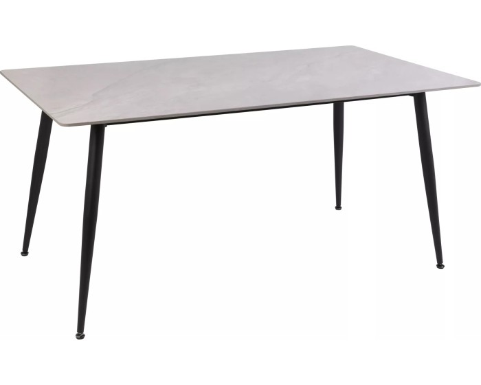 Jídelní stůl Rion 160 cm keramika šedý mramor/černý