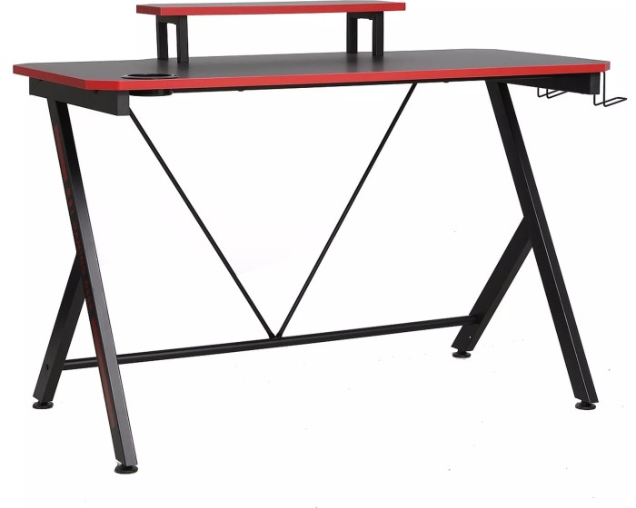 Herní stůl GAME 120 cm černý/červený