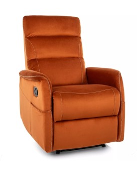 Elektrické polohovací křeslo Solon Velvet s masáží skořicové