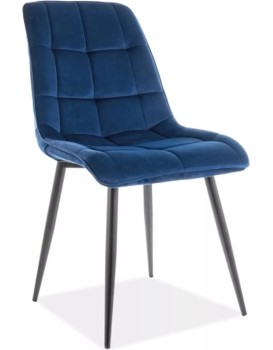 Čalouněná jídelní židle Chic Velvet granátově modrá