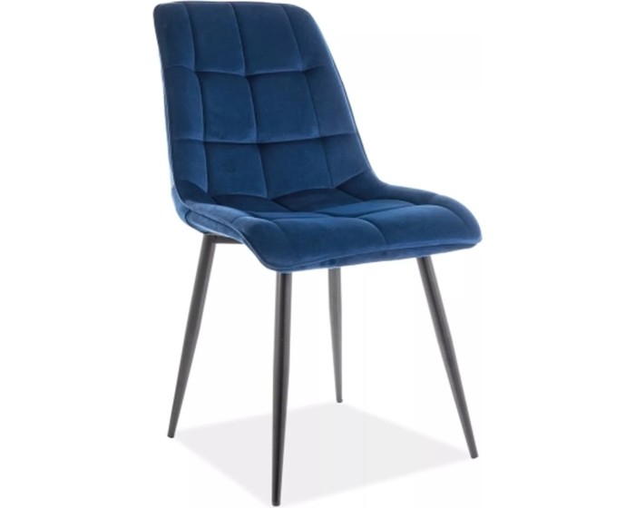 Čalouněná jídelní židle Chic Velvet granátově modrá
