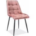 Čalouněná jídelní židle Chic Velvet růžová