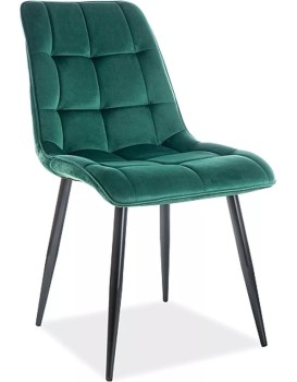 Čalouněná jídelní židle Chic Velvet zelená