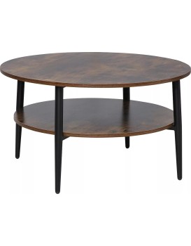 Konferenční stolek Ella 80 cm vintage/černý