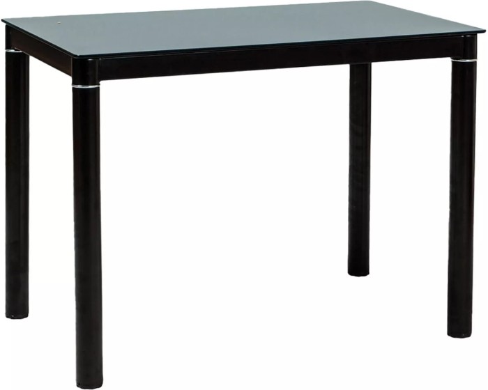 Jídelní stůl Galant 100 cm sklo/černý