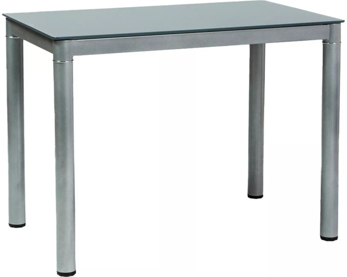 Jídelní stůl Galant 100 cm šedý/stříbrný