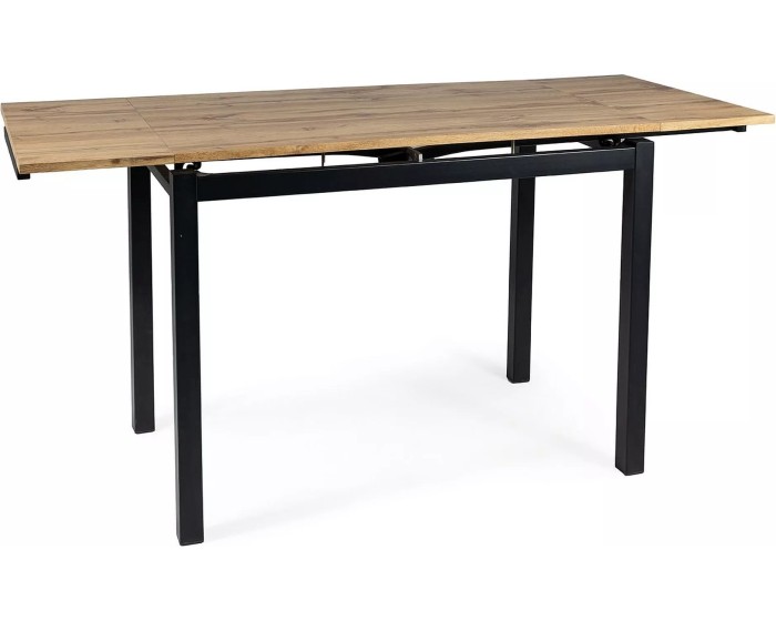 Rozkládací jídelní stůl Brandley 110/170 cm dub artisan/černý mat