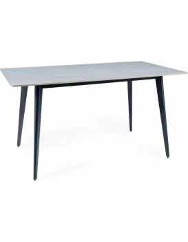 Jídelní stůl Ivy 140 cm šedý/černý mat