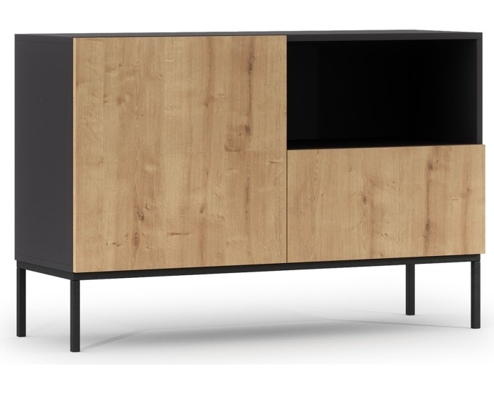 Komoda Lanzzi 120 cm černá/dub Artisan