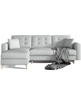 Rohová rozkládací sedací souprava ASGARD L 248 cm Solid 09 šedá univerzální