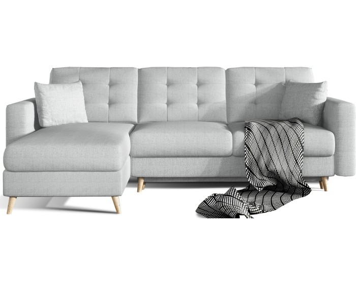 Rohová rozkládací sedací souprava ASGARD L 248 cm Solid 09 šedá univerzální