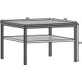 Konferenční stolek Lanzzi 60 cm černý/dub Artisan