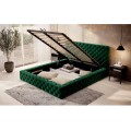 Dvoulůžková postel PRINCCE 180x200 Lukso 35 láhvově zelená