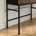 Toaletní stolek se zrcadlem Meorati 85 cm černý/dub Artisan