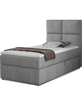 Čalouněná jednolůžková postel RIVIA 90x200 Sawana 21 světle šedá
