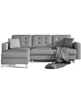 Rohová rozkládací sedací souprava ASGARD L 248 cm Soft 29 šedá univerzální