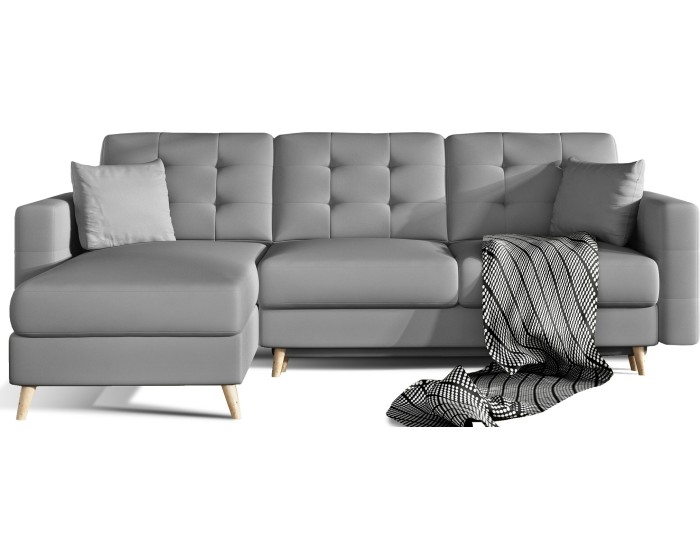 Rohová rozkládací sedací souprava ASGARD L 248 cm Soft 29 šedá univerzální