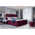 Dvoulůžková postel VIVRE 160x200 Mat Velvet 68 vínová