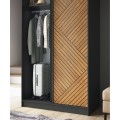 Šatní skříň Marrphy 120 cm dub Caramel/černá