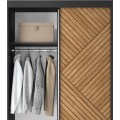 Šatní skříň Marrphy se zrcadlem 120 cm dub Caramel/černá