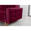 Rozkládací pohovka ASGARD 233 cm Mat Velvet 68 vínová