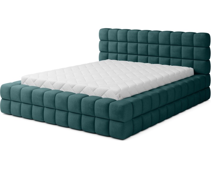Dvoulůžková postel DIZZLE 140x200 se zvedacím roštem Amore 38 tyrkysová