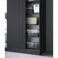 Šatní skříň Prescco se zrcadlem 120 cm černá