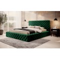Dvoulůžková postel PRINCCE 180x200 Lukso 35 láhvově zelená