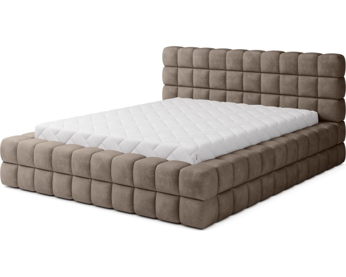 Dvoulůžková postel DIZZLE 140x200 se zvedacím roštem Amore 20 světle hnědá