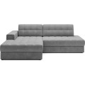 Rohová rozkládací sedací souprava BLEZALT 240 cm Monolith 85 šedá levá