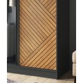 Šatní skříň Marrphy 120 cm dub Caramel/černá