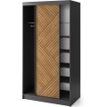 Šatní skříň Marrphy 120 cm dub Caramel/černá