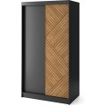 Šatní skříň Marrphy 120 cm dub Caramel/černá