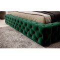 Dvoulůžková postel PRINCCE 180x200 Lukso 35 láhvově zelená