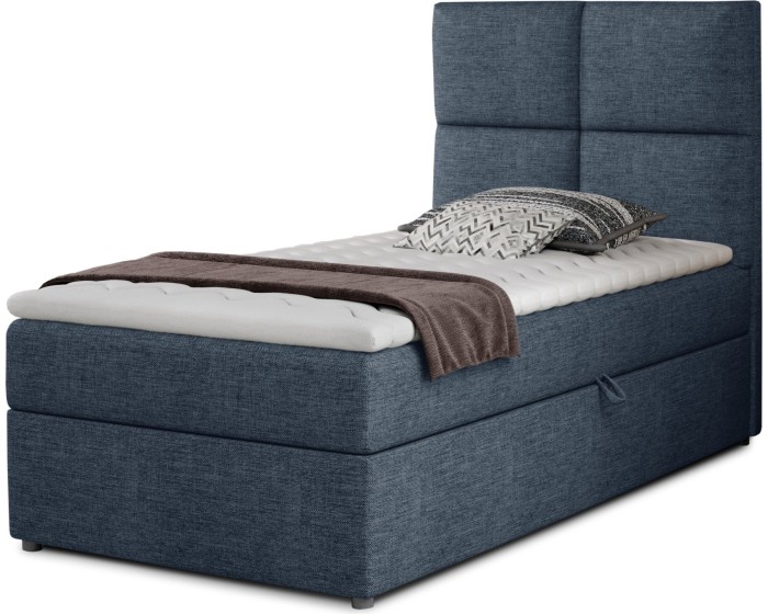 Čalouněná jednolůžková postel RIVIA 90x200 Sawana 80 modrá