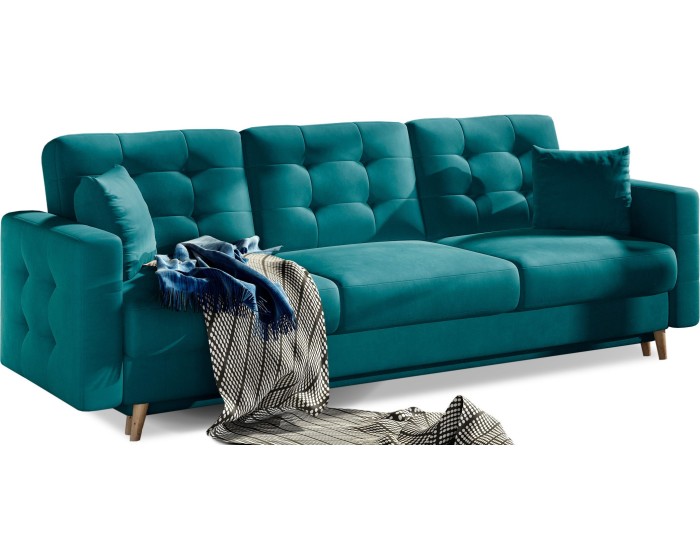 Rozkládací pohovka ASGARD 233 cm Mat Velvet 75 zelená